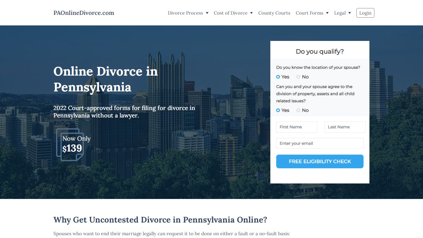 Divorce in Bucks County - PAOnlineDivorce.com